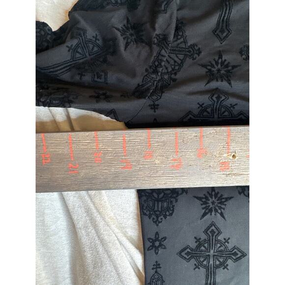 Killstar Sheer Mesh Long Sleeve Top Medium Black - Picture 8 of 8